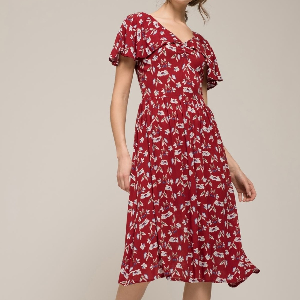 Moon River floral midi dress M